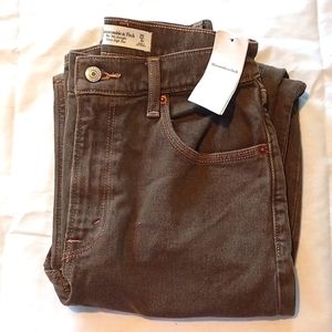 NWT Abercrombie & Fitch  Brown Jeans